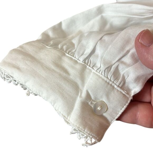 Eileen west vintage 90s coquette nightgown bow embroidered lightweight lace xs - Picture 2 of 11